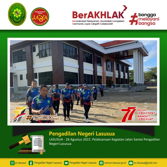 Kegiatan Jalan Santai Pengadilan Negeri Lasusua